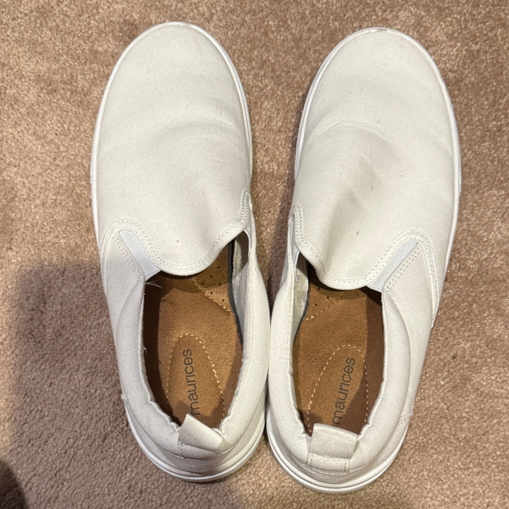 Maurices Cream Slip-On Shoes